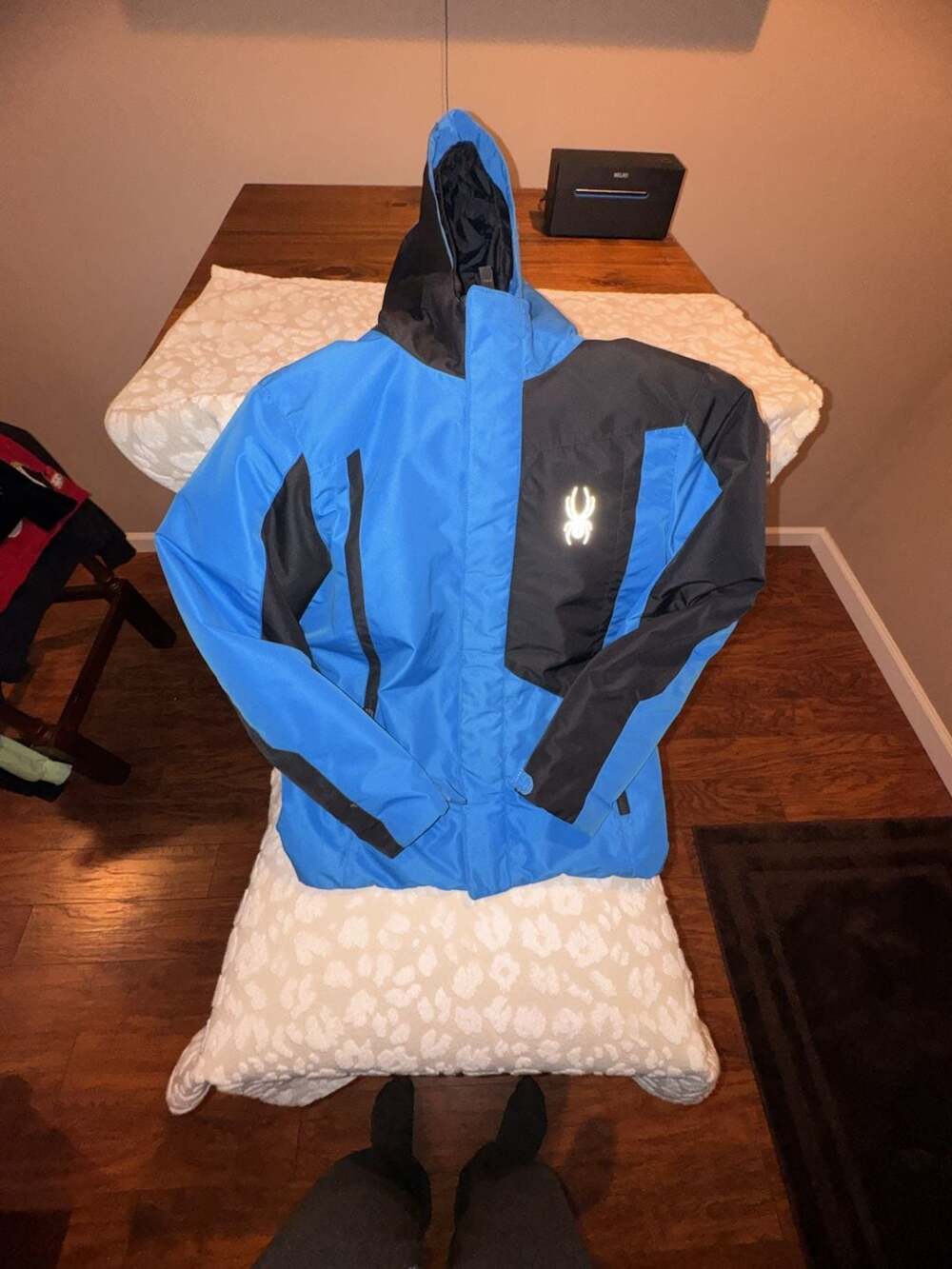 Spyder Youth Boys Insulated Snow Jacket Blue Black Size M 10-12